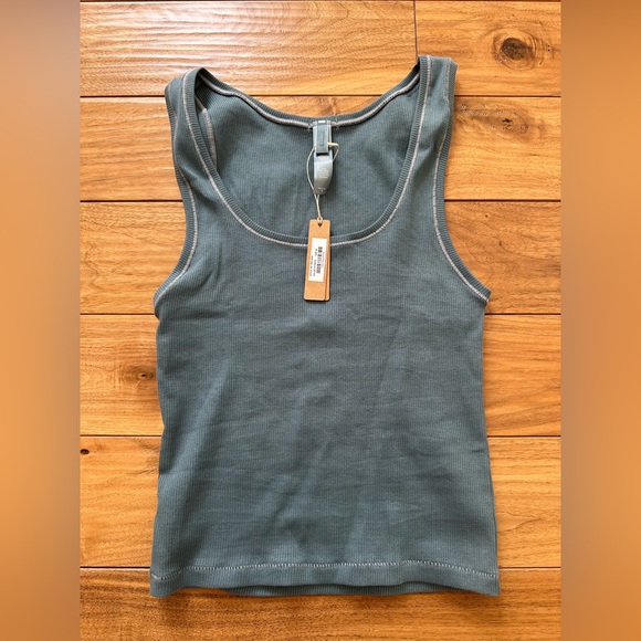 SKIMS COTTON RIB TANK TOP, KYANITE (SIZE M) - Picture 3 of 6